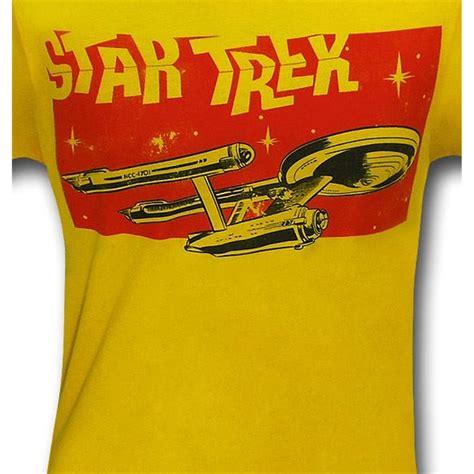 Star Trek Retro Yellow Enterprise T Shirt