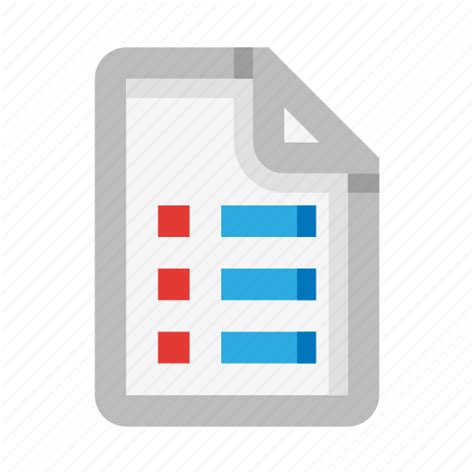 File List Document Format Paper Spreadsheet Table Icon Download