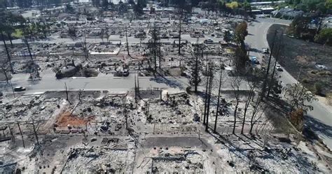 Drone Footage Of Aftermath Of The Tubbs Fire On The Larkfield Wikiup