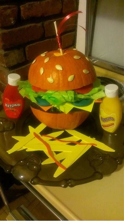 Pumpkin Contest Decorating Pumpkins Halloween Burger Carving