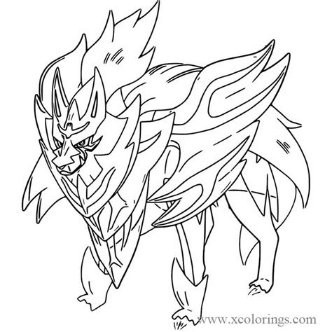 Pokemon Sword And Sheild Coloring Pages Draw And Coloring The Zacian
