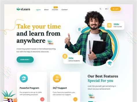 E Learning Portal Website Uplabs
