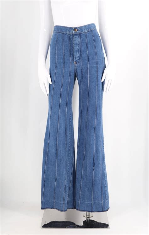 S High Waisted Sz Seamed Denim Bell Bottoms Jeans Vintage S Cheap Jeans Seamed