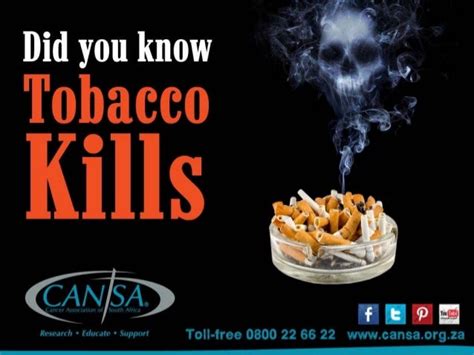 cansa no tobacco campaign 2014