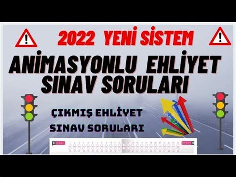 ANİMASYONLU EHLİYET SINAV SORULARI 2022 2023