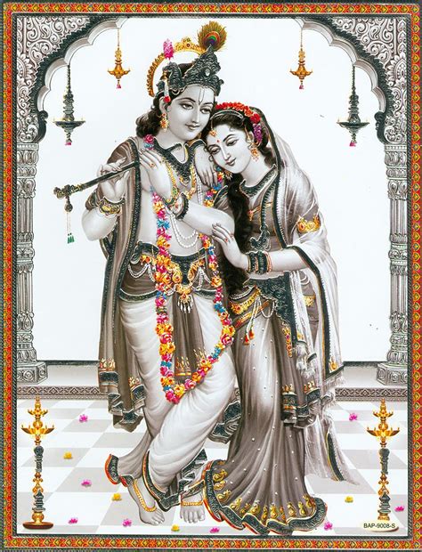 Radha Krishna The Divine Lovers Poster 11 X 875 Inches Unframed