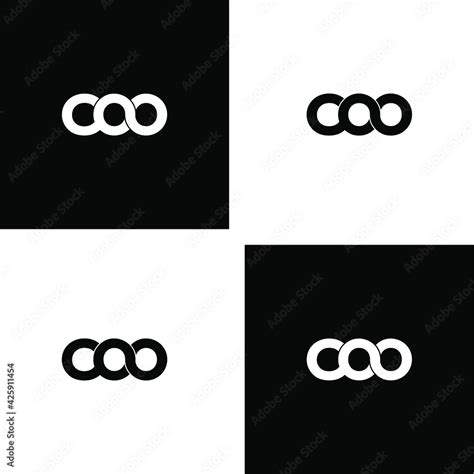 Coo Letter Original Monogram Logo Design Stock Vector Adobe Stock