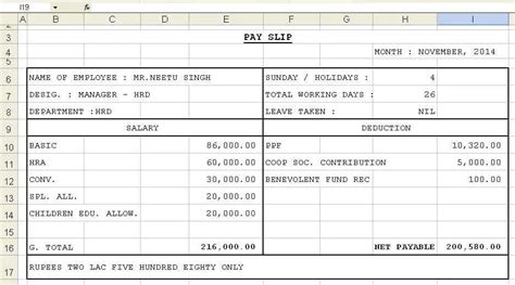 Top 5 Formats Of Salary Slip Templates Word Templates Excel Templates