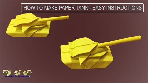 Origami Military Tank Easy Instructions Diy Youtube
