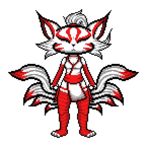 Yui The Kitsune Pixel Art Pixel Art Art Kitsune