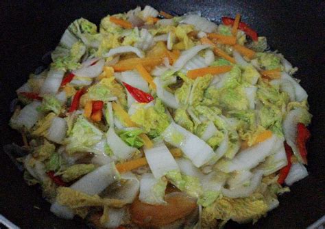 Bumbui dengan garam dan gula, aduk rata dan masak hingga matang. Resep Ca' sawi putih+ wortel oleh Veronika - Cookpad