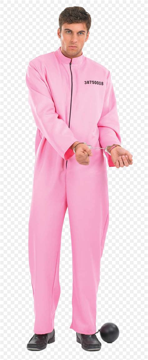 Costume Party Prison Uniform Suit Pink Png 673x1987px Costume