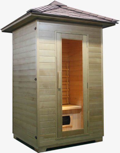 2 Person Sauna Outdoor Weather Resistant Hemlock Spa Far Infrared 5