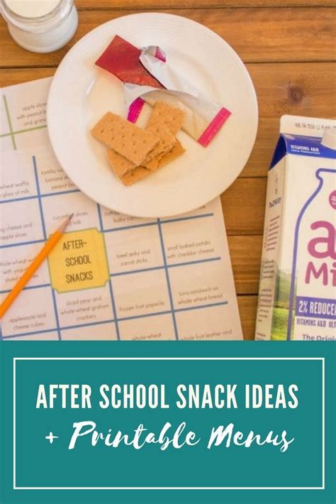 Easy After School Snack Ideas And Printable Snack Menu Simply Sweet