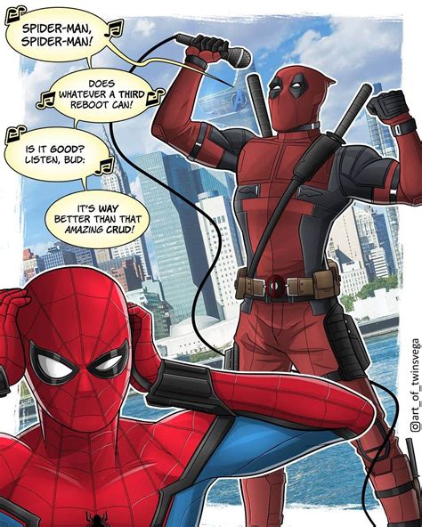 Deadpool Got Around To Watching His Old Pal Spidey Make His Debut Into The Mcu And Wanted To