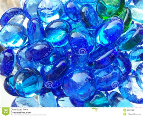 Blue Pebbles Stock Photo Image Of Pebbles Shiny Glass 43467020