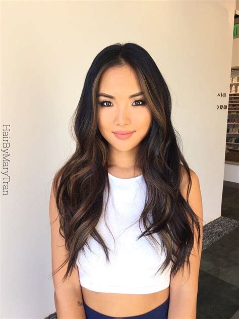 Pin By Gen Rianelli On H U R Asian Hair Highlights Balayage Asian