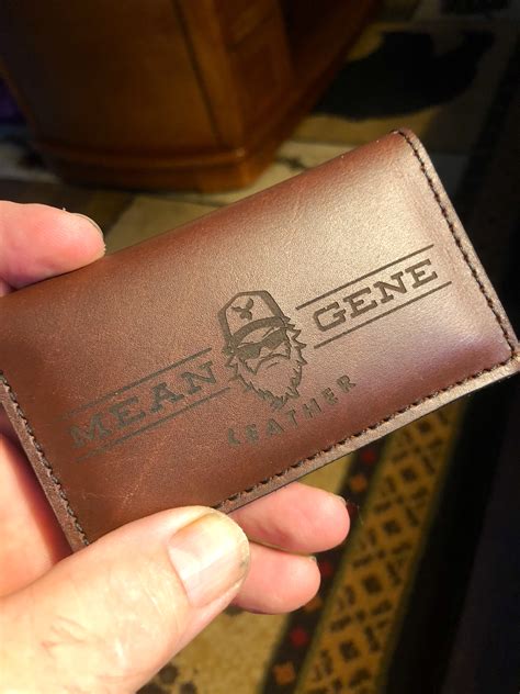 The holder of card 3 will write down observations. Mean Gene Leather | MGL "Business Card Wallet"
