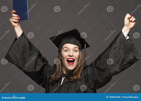 Happy Smiling Graduate Female Student Stock Photo Image Of Education