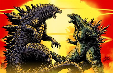 Godzilla Vs Godzilla By Matt Frank And Mash By Kaijusamurai On Deviantart