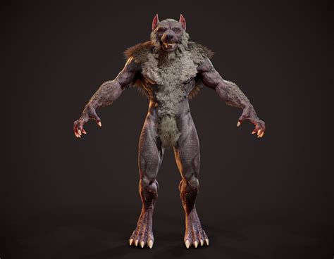 3d Model Armored Werewolf Commander Vr Ar Low Poly Rigged Animated