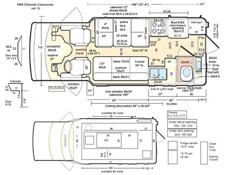 Luxury Small Motorhome Floorplans Chinook Concourse Rv Motorhome My
