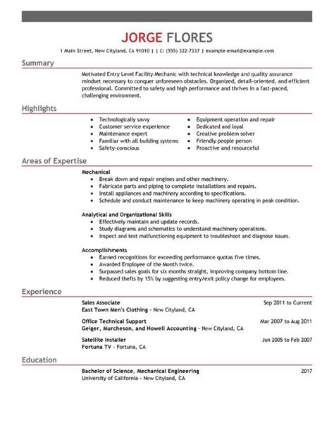 Resume media buyer resume medical assistant resume samples medical device sales resume medical office manager resume mental health counselor resume merchandiser resume nanny. Unforgettable Entry Level Mechanic Resume Examples to ...