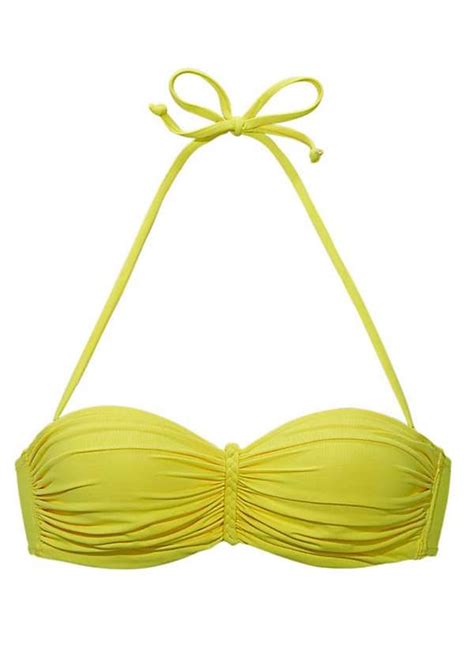 Neon Yellow Underwired Bandeau Bikini Top By Buffalo Bikinis Bikini