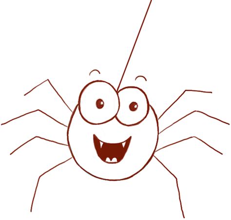 How To Draw Cute Cartoon Spider With Easy Steps For Preschoolers How