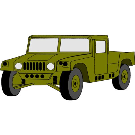 Vector Clip Art Of Hummer Military Vehicle Free Svg
