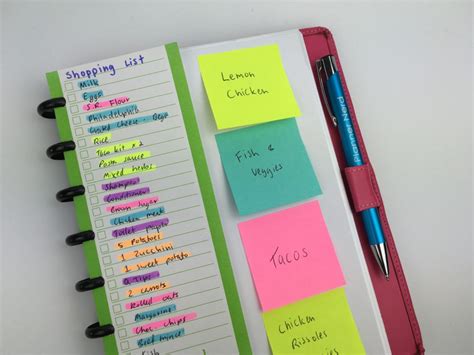How To Do Color Coded Weekly Meal Planning In Less Than 5 Minutes Using