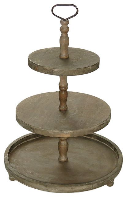 Large 3 tier pebble design silver mirror cake stand 20cm, 25cm & 30cm. Rustic Recycled Wood 3-Tier Display Stand - Rustic ...