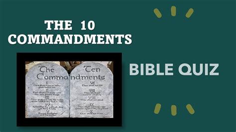 Bible Quiz Ten Commandments Questions And Answer The Bible Quiz