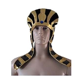 Amazon Com Private Island Egyptian Pharoah Black Gold Headpiece Costume HAT Clothing