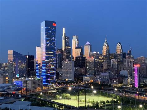 Blue Hour Philadelphia City Cities Buildings Photography City