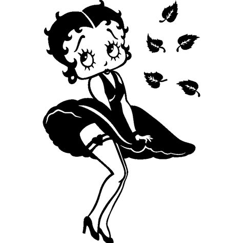 Sticker Betty Boop Au Printemps Stickers Musique And Cinema Silhouettes