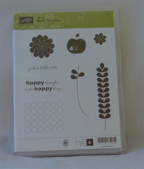 Amazon Com Stampin Up Apple Blossoms Set Of Decorative Rubber Stamps Retired Arts Crafts