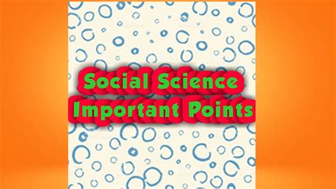 8th Std Social Science Important Points Youtube