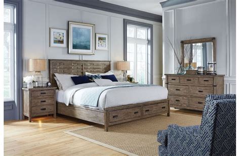 panel king bed complete  storage footboard