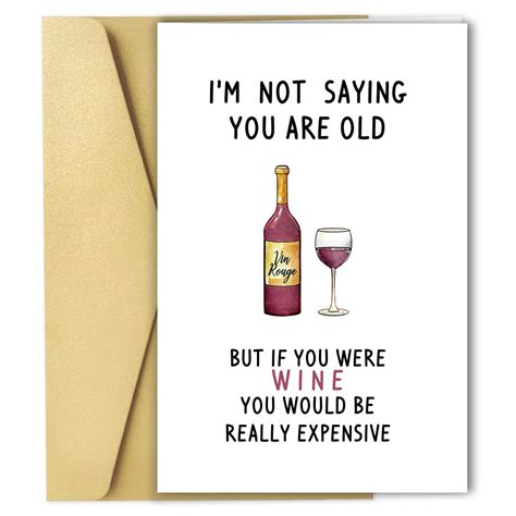 Mua Funny Wine Birthday Card For Men Women Happy Th Th Th Th Th Birthday Cards For