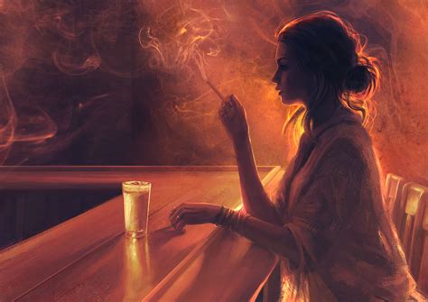 Girl Smoking Artwork Wallpaper HD Artist Wallpapers K Wallpapers Images Backgrounds Photos And