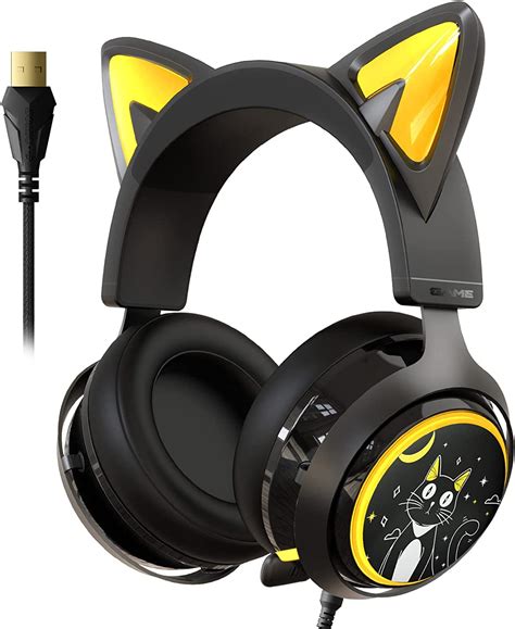 Cat Ear Headset Easars Usb Gaming Headset With Retractable