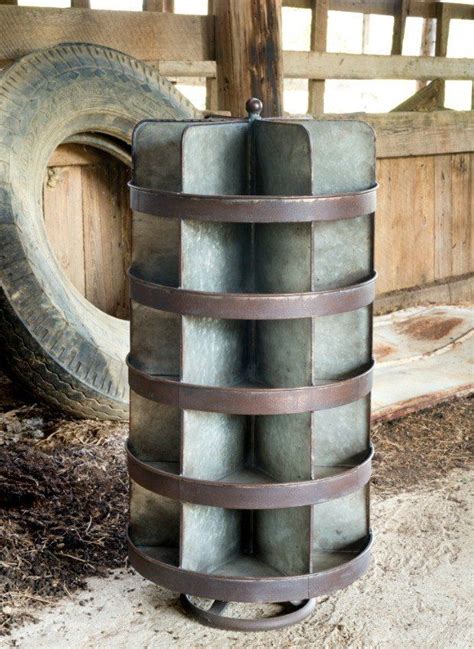 Vintage metal storage bin / industrial storage. Tall Metal Spinning Storage Bins | Storage bins, Antique ...