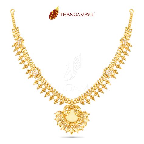 22k Gold Necklace From Thangamayil Jewellery South India Jewels