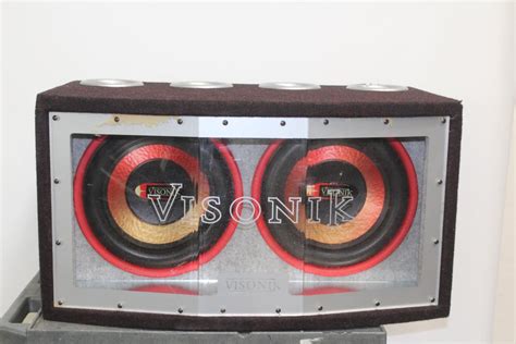 Visonik Dual Subwoofer Box Speakers Property Room