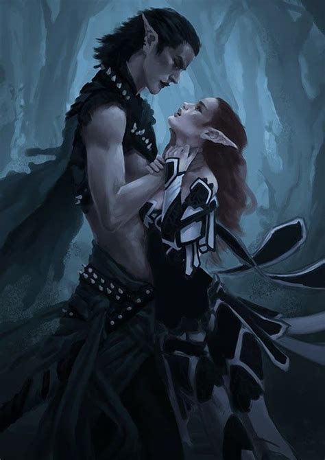 Pin By Some Guy On Couple Fanart Fantasy Couples Dark Elf Fantasy