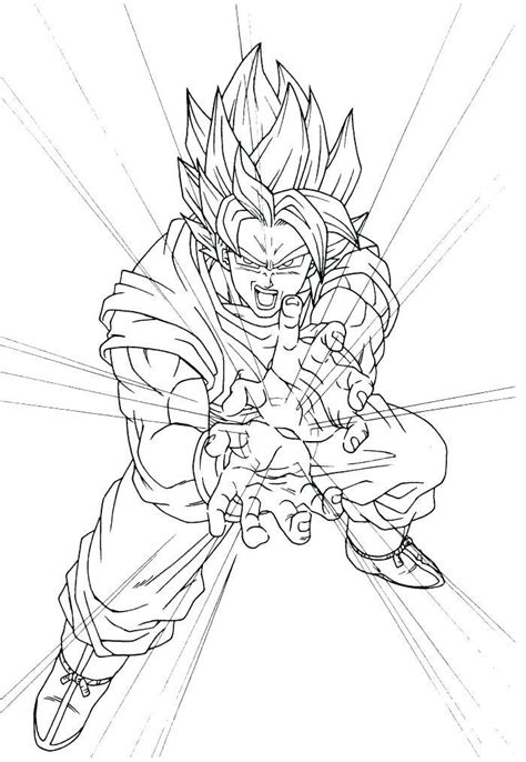 Dragonball super saiyan god goku. Coloring Pages Of Goku Super Saiyan God Fighting from Goku ...