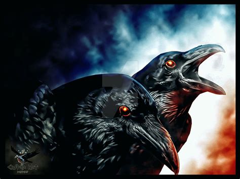 Huginn And Muninn 32 By Thecasperart On Deviantart