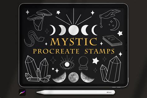 mystic procreate stamps brushes ~ creative market