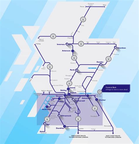 Scotland And Scotrail Train Rail Maps